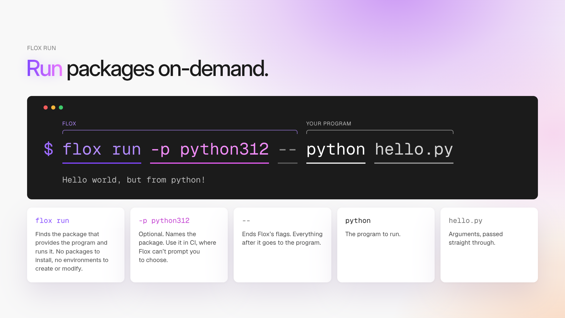 Run commands from packages on demand… without installing them